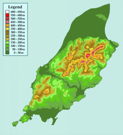 Isle of Man Contour Map