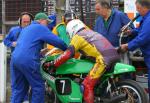 Steven Linsdell in the pits at the TT Grandstand.