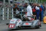 Wally Saunders/Bruce Moore at the TT Grandstand, Douglas.