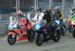 Martin Powell (number 69) at the Practice Start Line, Douglas.