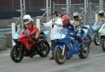 Andy Lovett (number 56) at the Practice Start Line, Douglas.
