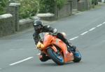 Ian Armstrong approaching Sulby Bridge.