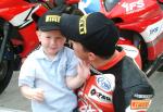 John McGuinness with his son.