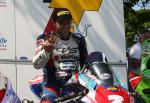 Bruce Anstey in the winners' enclosure at the TT Grandstand.