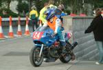 Peter Hindley during practice, leaving the Grandstand, Douglas.