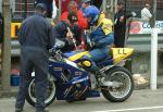 Alan Connor in the pits, Douglas.