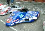 Craig Bloore/Christopher Bloore's sidecar at the TT Grandstand, Douglas.