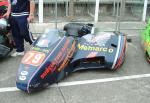 Martin Vollebregt/Christine Blunck's sidecar at the TT Grandstand, Douglas.