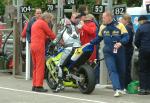 Andrew Timbrell in the pits, Douglas.