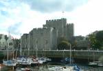 Castle Rushen and harbour in Castletown