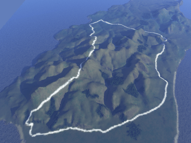 3D Mountain Circuit South Map