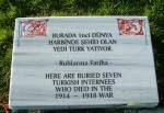 Turkish Intern Grave Site Sign