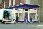Shop fronts done up for the filming of The Quest 3