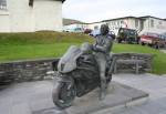 Joey Dunlop Statue at the Motorcycle Museum