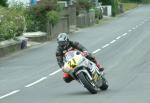 Thomas Montano approaching Sulby Bridge.