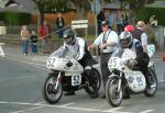 Vic Haskell (52) at the Practice Start Line, Douglas.