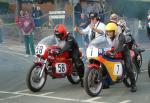 Jim Snaith (58) at the Practice Start Line, Douglas.