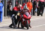 Jason Griffiths in the pits, Douglas.