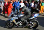 Dave Madsen-Mygdal at the TT Grandstand, Douglas.