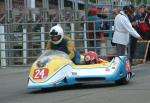 Lars Schwartz/Richard Gale at the TT Grandstand, Douglas.