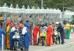 Gary Chalkley (57) in the pits, Douglas.