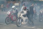 Arthur Jones (67) during practice, leaving the Grandstand, Douglas.