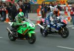 Richard Britton (number 2) leaving Start Line, Douglas.