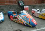 Tony Baker/Mark Hegerty's sidecar at the TT Grandstand, Douglas.