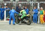 Steve Grainger in the pits, Douglas.