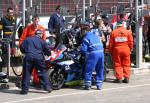 James McBride in the pits, Douglas.