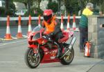 Maurice Walker during practice, leaving the Grandstand, Douglas.