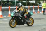 Paul Corrin during practice, leaving the Grandstand, Douglas.