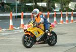 Parry Randles during practice, leaving the Grandstand, Douglas.