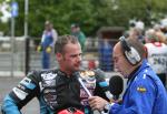 Ryan Farquhar in the winners enclosure at the TT Grandstand.