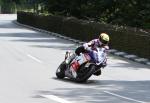 Ian Lougher approaching Braddan Bridge.