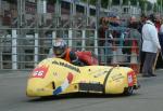 Jean-Claud Kestler/Christophe Vergne at the TT Grandstand, Douglas.