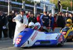 Alan Langton/Stuart Graham at the TT Grandstand, Douglas.