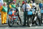 Derek Whalley (on right) at Start Line, Douglas.