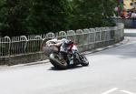 Mark Buckley approaching Braddan Bridge.