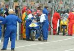 Andy Lovett (55) in the pits, Douglas.