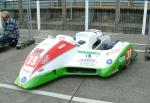 Keith Walters/Andrew Webb's sidecar at the TT Grandstand, Douglas.