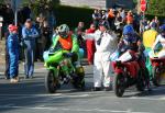 Mick Godfrey (78) at the TT Grandstand, Douglas.