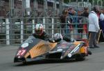 Conrad Harrison/Dan Toone at the TT Grandstand, Douglas.