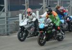 Adam Barclay (number 46) at the Practice Start Line, Douglas.