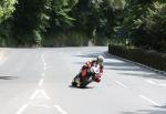 John McGuinness approaching Braddan Bridge.