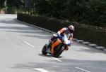 Stephen Oates approaching Braddan Bridge.