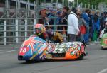 Tony Baker/Mark Hegerty at the TT Grandstand, Douglas.
