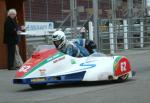 Steve Sinnott/Dave Corlett at the TT Grandstand, Douglas.