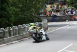 Chris McGahan approaching Braddan Bridge.