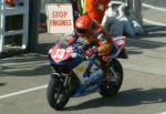 Tom Clucas entering the Pits, Douglas.